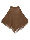 Hemisphere Fringed Scarf In Brown