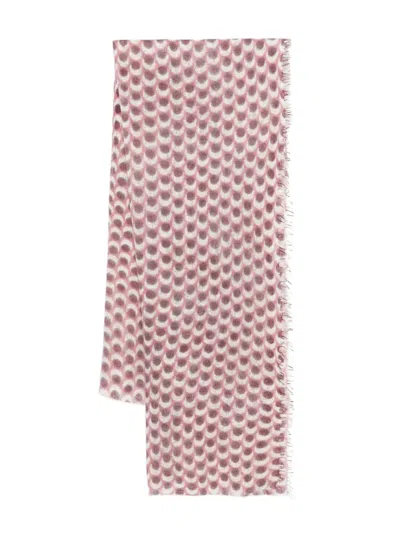 Hemisphere Fringed Scarf In Pink