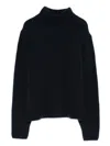 Hemisphere Funnel-neck Sweater In Black