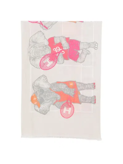 Hemisphere Graphic-print Scarf In Neutral