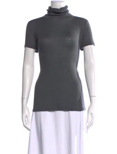 Pre-owned Hemisphere Merino Wool Turtleneck T-shirt In Grey
