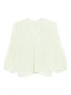 Hemisphere Open-knit Cardigan In White