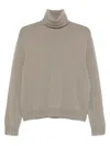 Hemisphere Roll-neck Sweater In Gray