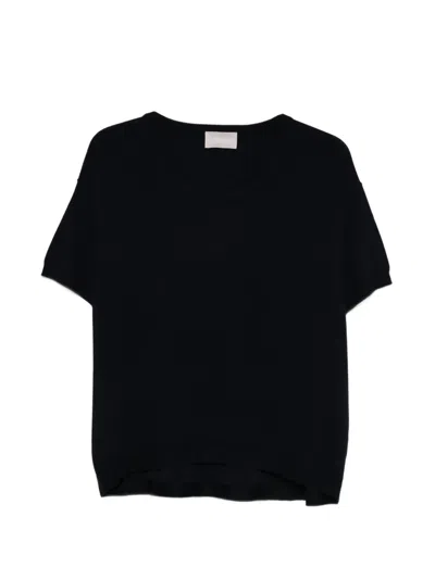 Hemisphere Short-sleeve Knitwear In Black