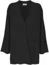 Hemisphere Open-front Cardigan In Black