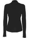 Hemisphere Ribbed Black Sweater In Black