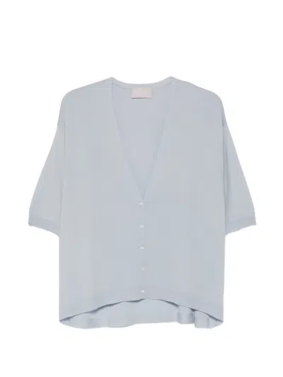 Hemisphere 버튼 V넥 가디건 In Blue