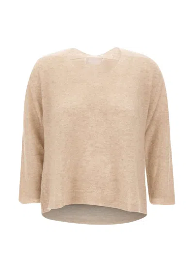 Hemisphere V-neck Cashmere Sweater In Neutral