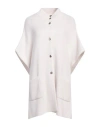 Hemisphere Woman Cape Ivory Size L Wool, Cashmere In White