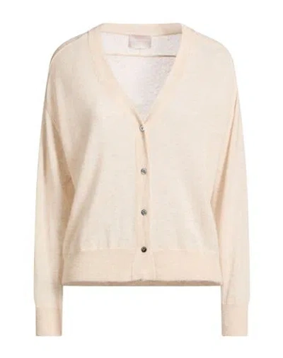 Hemisphere Woman Cardigan Beige Size 10 Cashmere In Neutral