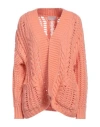 Hemisphere Woman Cardigan Salmon Pink Size S Cashmere, Cotton