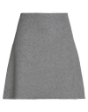 Hemisphere Woman Mini Skirt Grey Size Xs Wool In Gray