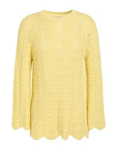 Hemisphere Woman Sweater Yellow Size 6 Cotton, Silk, Cashmere