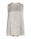 Hemisphere Woman Top Sand Size L Silk, Elastane In White