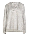 Hemisphere Woman Top Sand Size Xl Silk, Elastane In Gold