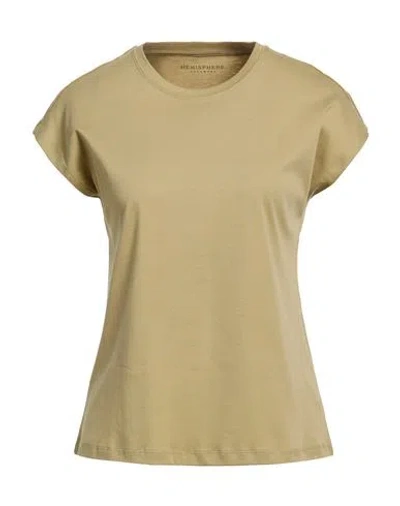 Hemisphere Woman T-shirt Khaki Size Xs Cotton In Green