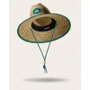 Hemlock Bare Straw Lifeguard Hat In Green Trim