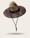 Hemlock Big Cat Straw Lifeguard Hat In Cheetah Print