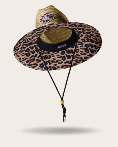 Hemlock Big Cat Straw Lifeguard Hat In Cheetah Print