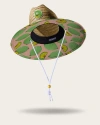 Hemlock Cadillac Straw Lifeguard Hat In Limes