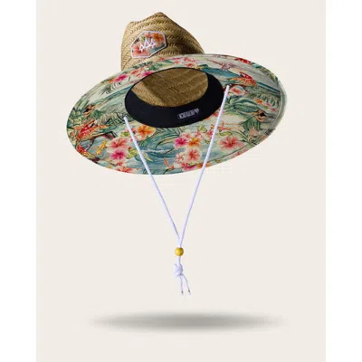 Hemlock Hanalei Straw Lifeguard Hat In Hula Floral
