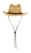 Hemlock Hat Co Packable Raffia Cowboy Hat In Neutral