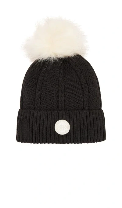 Hemlock Hat Co Willow Pom Beanie In Black