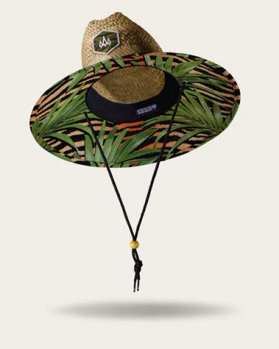 Hemlock Java Straw Lifeguard Hat In Tiger Palm
