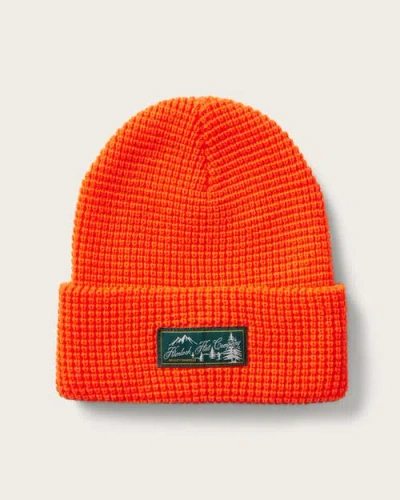 Hemlock Meadows Waffle Beanie In Hunter Orange