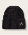 Hemlock Vulcan Cable Knit Baby Beanie In Black