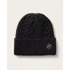 Hemlock Vulcan Cable Knit Beanie In Black