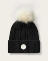 Hemlock Willow Pom Beanie In Black