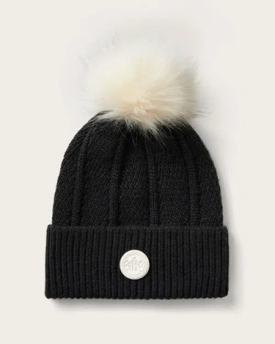 Hemlock Willow Pom Beanie In Black