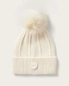 Hemlock Willow Pom Beanie In Chalk