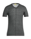 Hemmond Man Sweater Lead Size Xl Linen, Polyamide In Grey