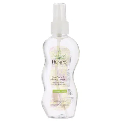 Hempz 4.4 oz Fresh Fusions Pink Citron & Mimosa Flower Energizing Herbal Body Mist & Refresher For Unisex In Multi