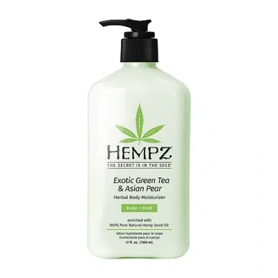 Hempz Exotic Green Tea And Asian Pear Herbal Body Moisturizer 17oz. In Transparent