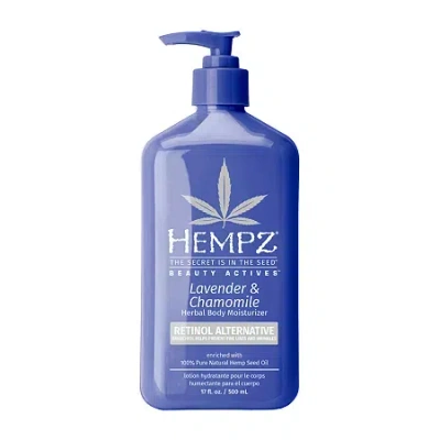 Hempz Lavender & Chamomile Herbal Body Moisturizer With Retinol Alternative 17 Oz. In Transparent