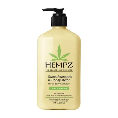 Hempz Sweet Pineapple & Honey Melon Herbal Body Moisturizer 17 Oz. In Transparent