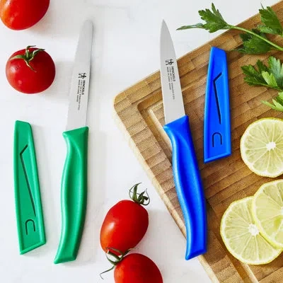 Henckels 2-piece Utility Knife Set In Blue;green