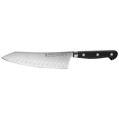 Henckels 7" Hollow Edge Santoku Knife In Black