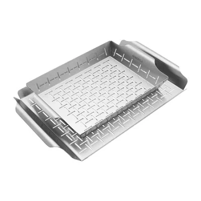 Henckels Bbq Grilling 2-pc. Topper Basket Set In Silver