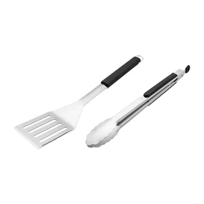 Henckels Bbq Grilling Stainless Steel 2-pc. Tool Set In Silver