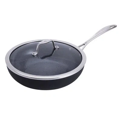 Henckels Capri Ceramic 11-inch Aluminum Ceramic Nonstick Pan With Lid In Black