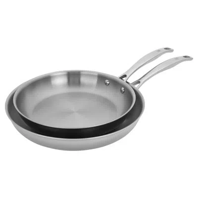 Henckels Clad H3 2-piece Stainless Steel 10-in & 12-in Fry Pan Set