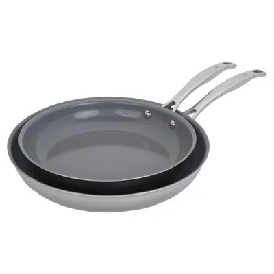 Henckels Clad H3 2-piece Stainless Steel Ceramic Nonstick 10-in & 12-in Fry Pan Set