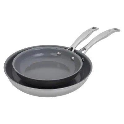 Henckels Clad H3 2-piece Stainless Steel Ceramic Nonstick 8-in & 10-in Fry Pan Set