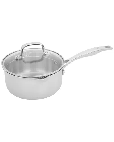 Henckels Clad H3 2qt Stainless Steel Saucepan With Lid In Gray