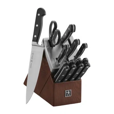 Henckels Classic 15-piece Self-sharpening Knife Block Set In Black
