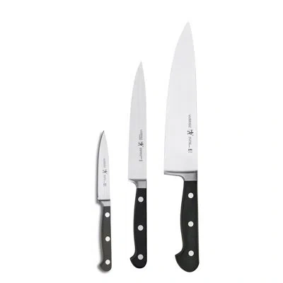 Henckels Classic 3-piece Starter Knife Set In Black